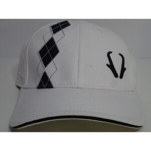 PRONGHORN Golf Club Golf Hat Argyle Pattern Puffy Embroidered Sz S/M New wo Tags